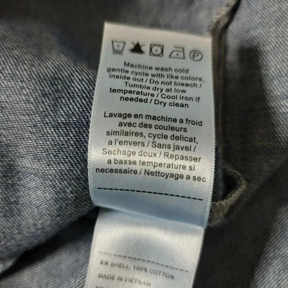 Untickit adventura size 6 Denim shirt Dress Long Sleeve Chest Pocket button UP - Picture 10 of 10